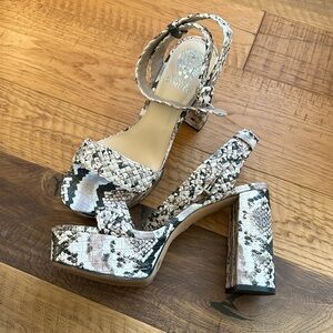 Vince Camuto snakeskin platforms